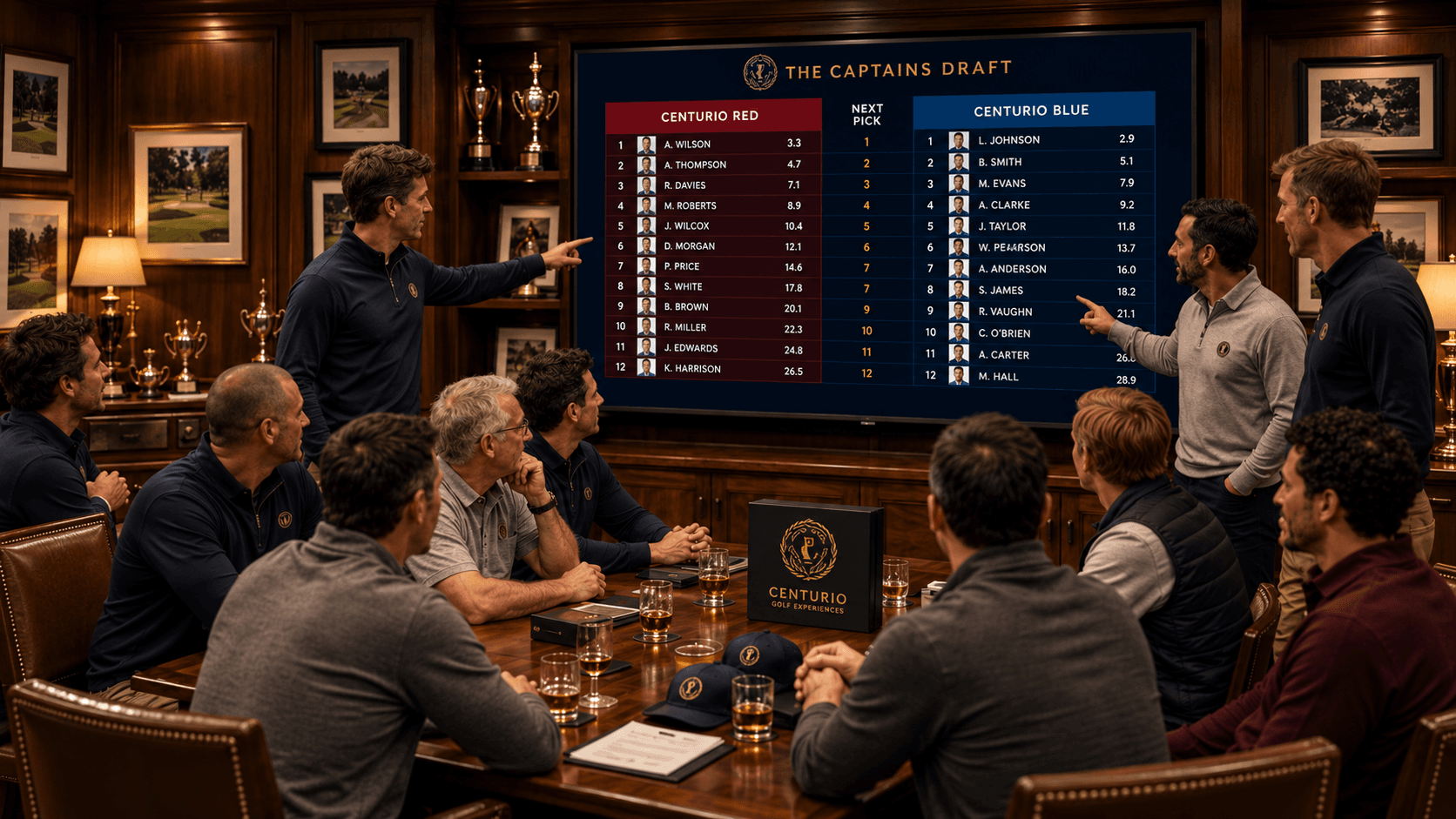 The Captains Draft clubhouse team selection experience