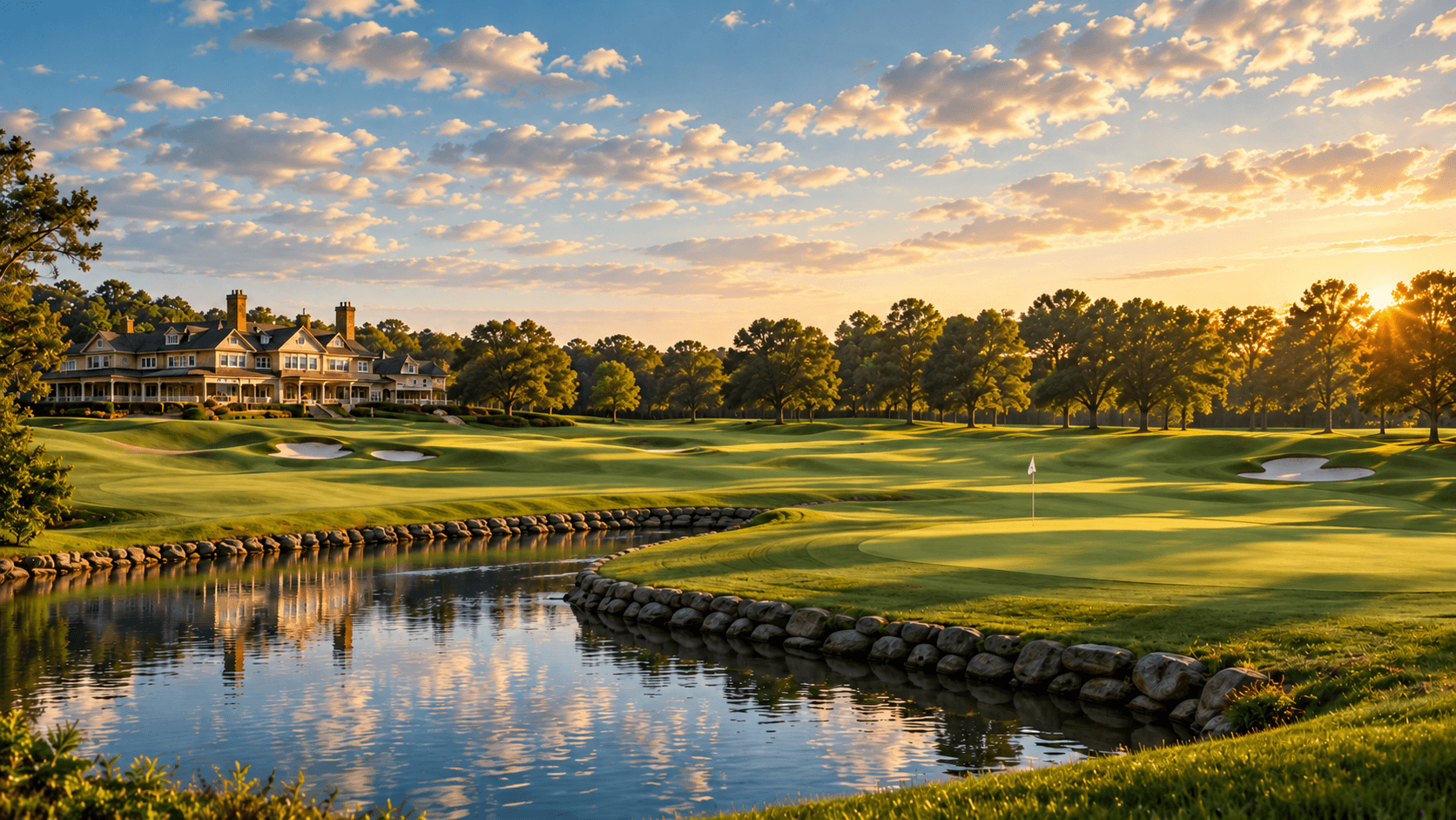 Premium golf course and clubhouse